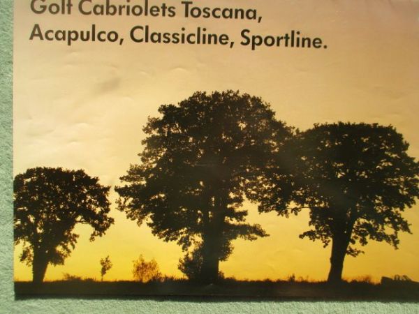 VW Golf I Typ17 Toscana,Acapulco,Classicline,Sportline A3 Format Katalog 1/1993