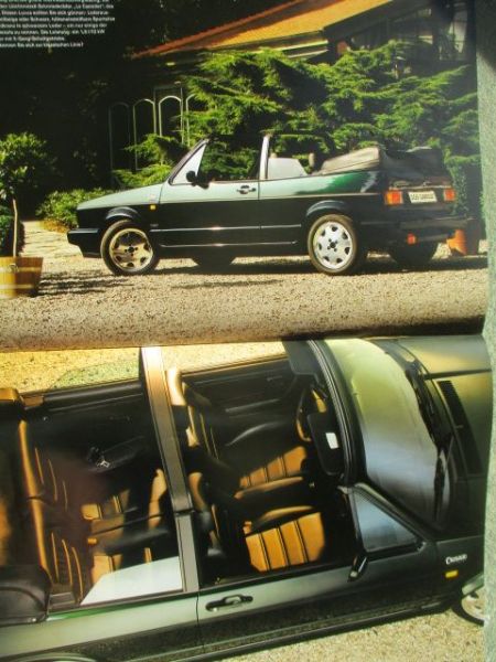 VW Golf I Typ17 Toscana,Acapulco,Classicline,Sportline A3 Format Katalog 1/1993
