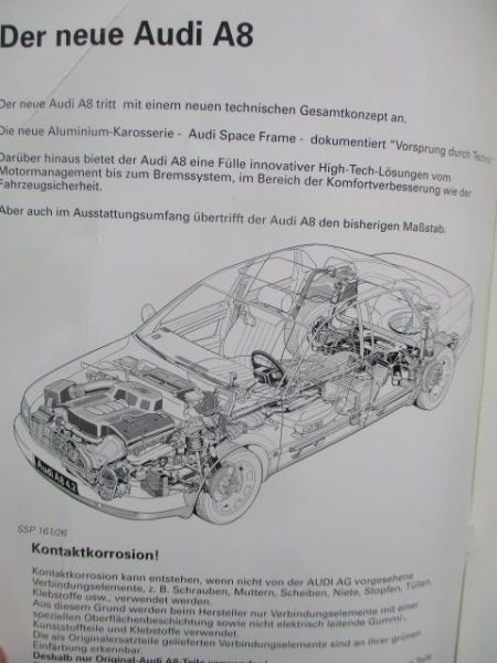 Audi A8 Typ4 D Konstruktion & Funktion April 1994