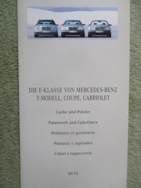 Mercedes Benz E-Klasse W124 T-Modell Coupé Cabriolet Lacke und Polster 9.1995