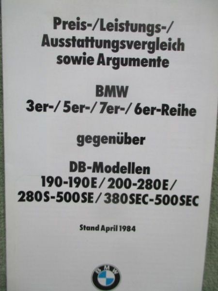 BMW 3er/5er/6er/7er Reihe Argumenter +W201,W123 W126 C126