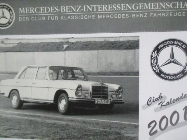 Mercedes Benz IG Kalender 2001 15x21cm