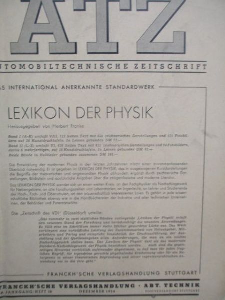 Automobiltechnische Zeitschrift Dezember 1954