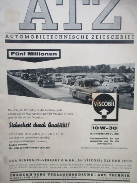 Automobiltechnische Zeitschrift Juli 1961