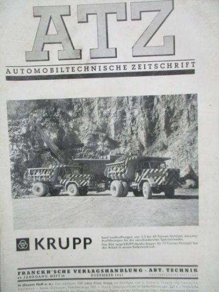 Automobiltechnische Zeitschrift Dezember 1961