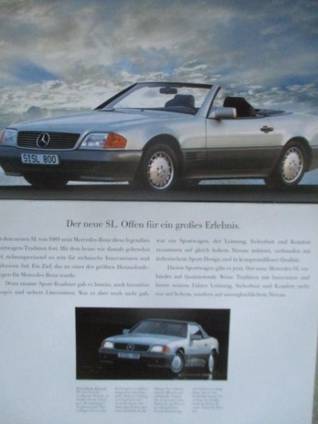 Mercedes Benz 300SL +300SL-24 +500SL  Prospekt R129 Februar 1991