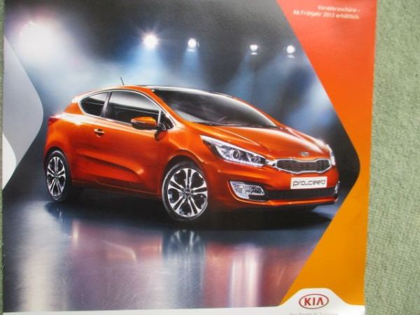 Kia pro_ceed Vorabkatalog Oktober 2012