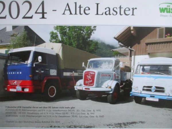 wüstner Alte Laster 2024 Kalender 23x32cm Format