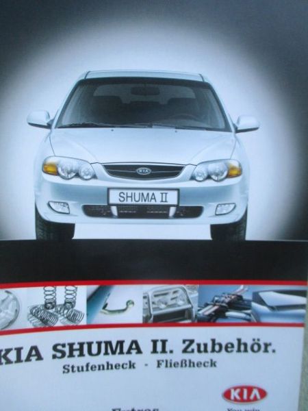 Kia Shuma II Zubehör Stufenheck Fließheck August 2001