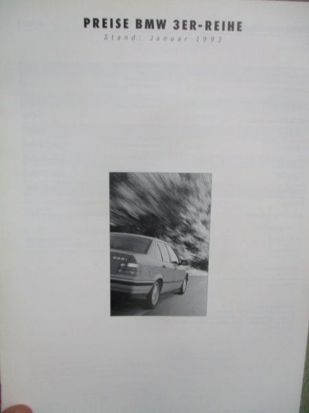 BMW 3er-Reihe E36 Januar 1993