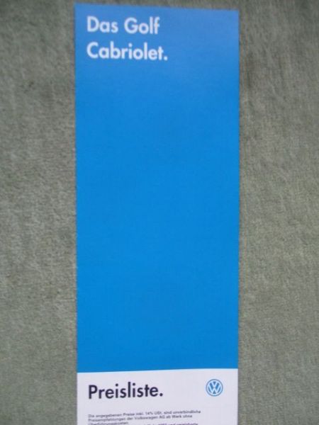 VW Golf Cabriolet Typ17 Juni 1992