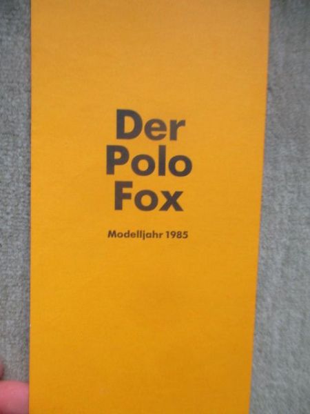 VW Polo Fox Modelljahr 1985 9.April 1985