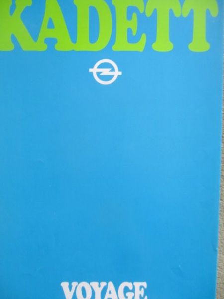 Opel Kadett D Voyage Prospekt März 1980