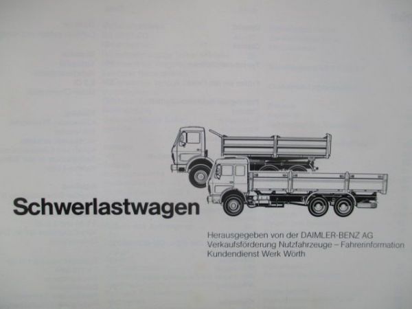 Mercedes Benz Fahrerinformation Schwerlastwagen 4.1980