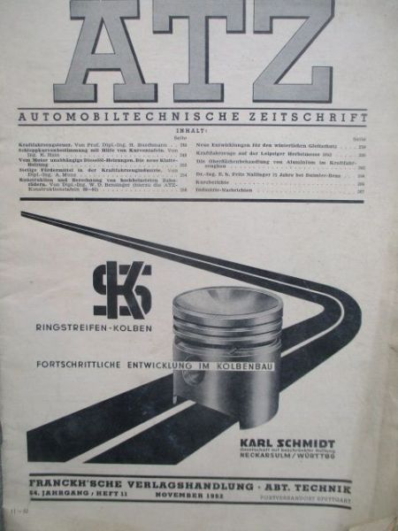 Automobiltechnische Zeitschrift November 1952