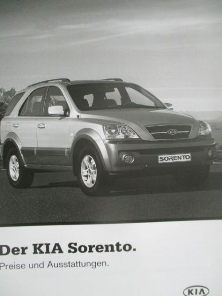 Kia Sorento Preise (JC) August 2003