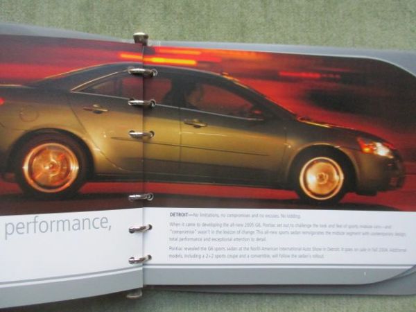 Pontiac G6 2005 Pressemappe Englisch