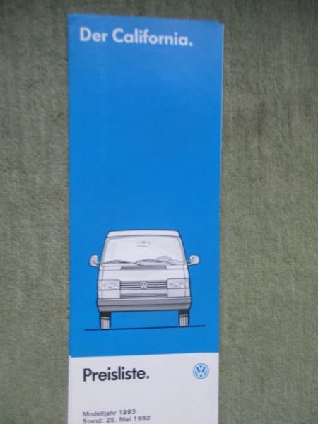VW T4 California Modelljahr 1993
