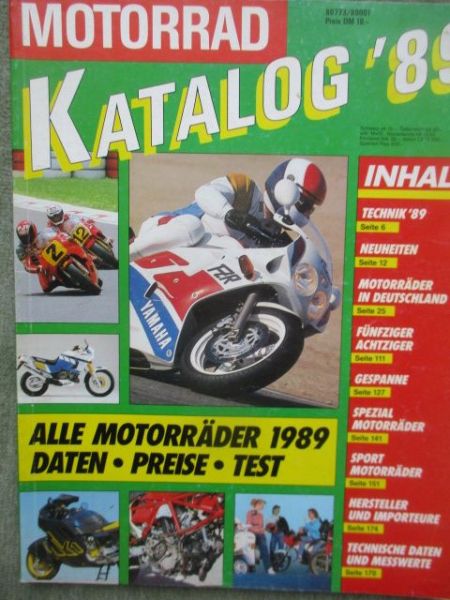 Motorrad Katalog 1989