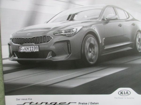 Kia Stinger Preise/Daten Modelljahr 2019