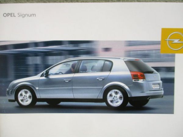 Opel Signum Bordbuch August 2004