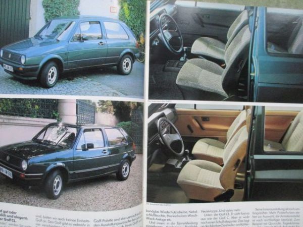 VW Golf II Typ19 Katalog August 1984
