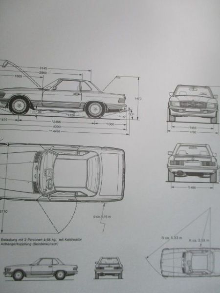 Mercedes Benz Gragenmaße 1987
