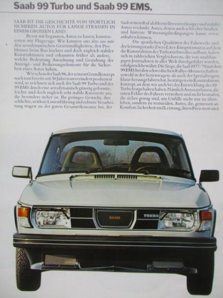 Saab 99 Turbo & 99 EMS Katalog