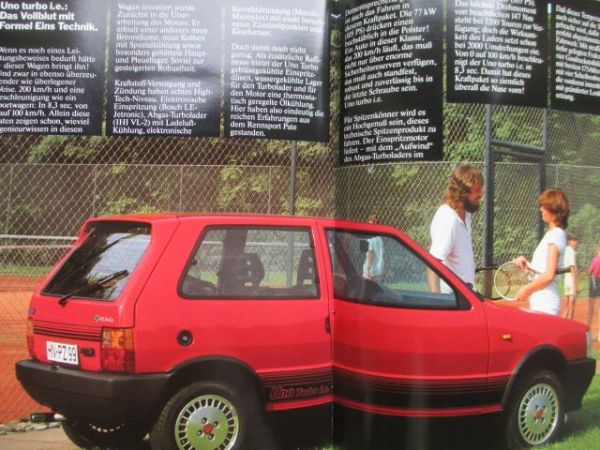 Fiat Uno 1986 Prospekt