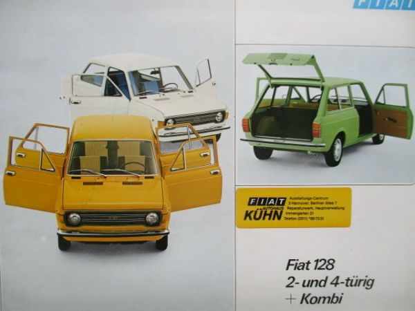 Fiat 128 2- und 4-türig +Kombi 1973