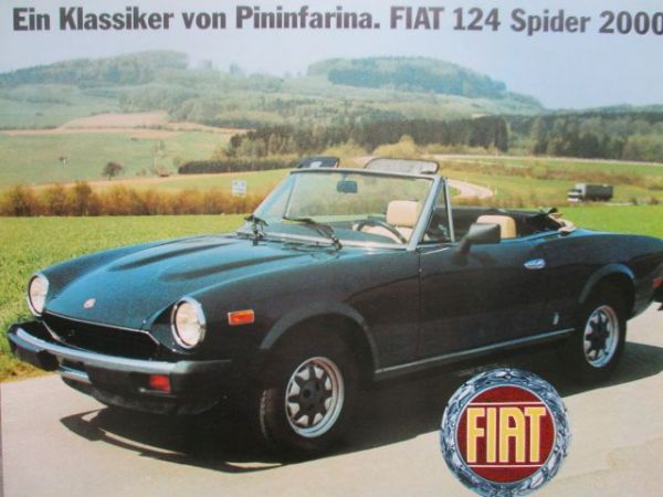 Fiat 124 Spider 2000 Pininfarina Prospektblatt
