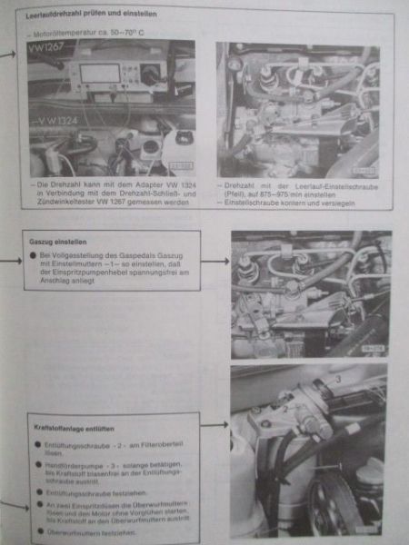 VW Golf I Typ17 Dieselmotor Fehlersuchprogramm September 1976