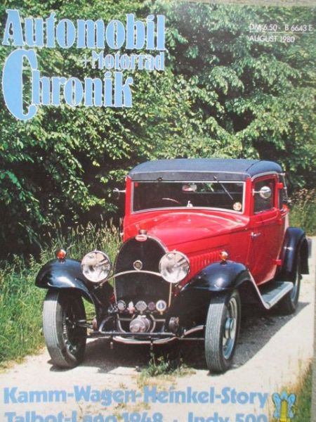 Automobil & Motorrad Chronik 8/1980