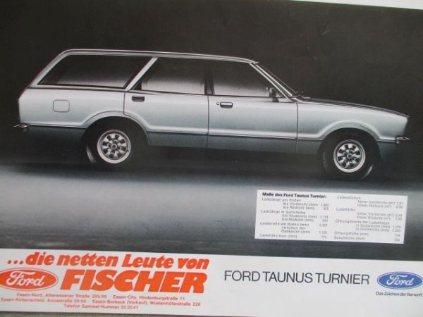 Ford Taunus Prospektblatt August 1978