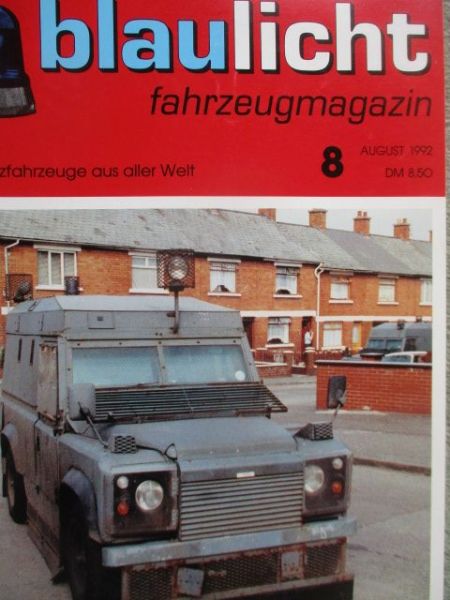 blaulicht fahrzeugmagazin 8/1992