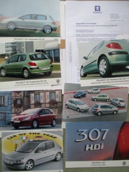 Peugeot 307 Pressemappe März 2002