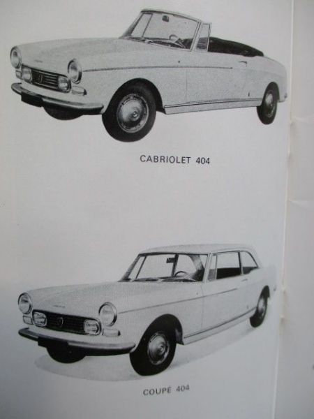 Peugeot 404 Cabriolet Coupé mit Vergaser Januar 1967