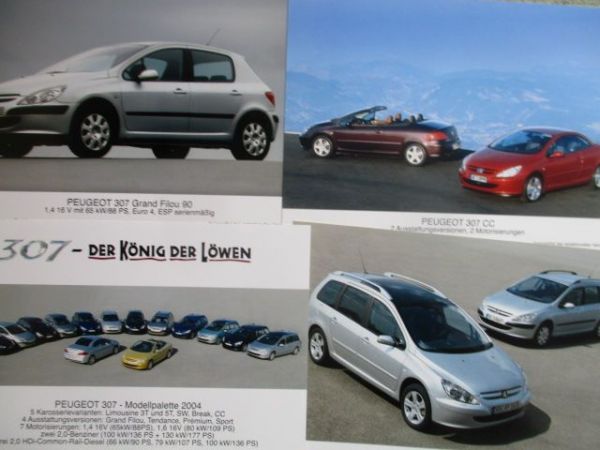 Peugeot 307 Pressemappen 2004