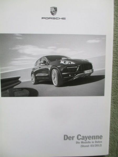 Porsche Cayenne Preisliste März 2012