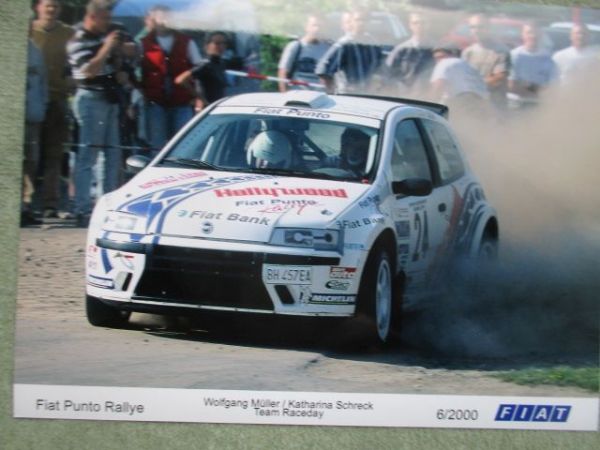 Fiat Punto Rallye Pressefoto 18x24cm