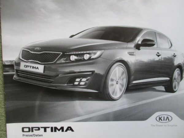 Kia Optima Modelljahr 2015 Preisliste