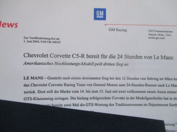 Chevrolet Corvette C5-R 24 Stunden von Le Mans