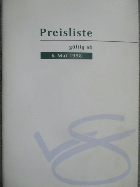 Jaguar Preisliste 6.Mai 1998