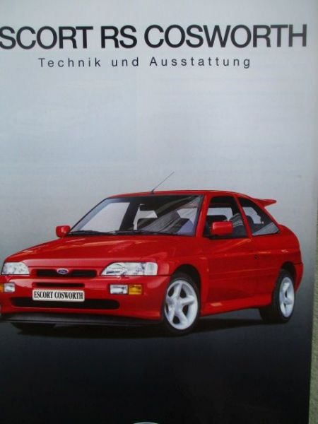 Ford Escort RS Cosworth Technik und Ausstattung Januar 1995