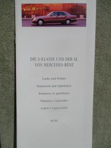 Mercedes Benz S-Klasse W140 +SL R129 Lacke+Polster 3.1995