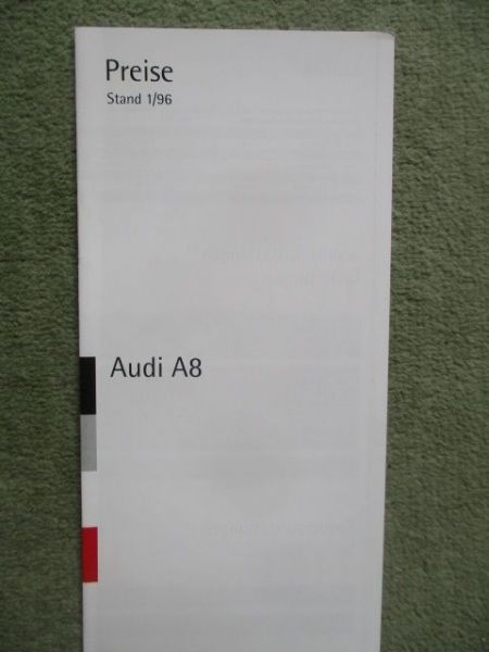 Audi A8 Preise 1/1996