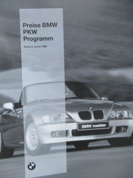 BMW PKW Programm 2.Januar 1996