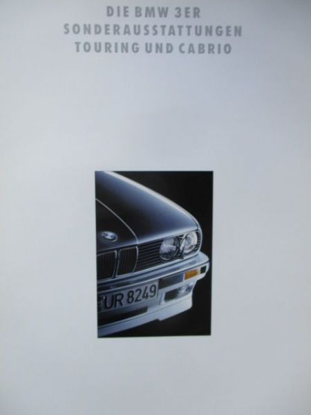 BMW 3er Sonderausstattung Touring und Cabrio E30 September 1992