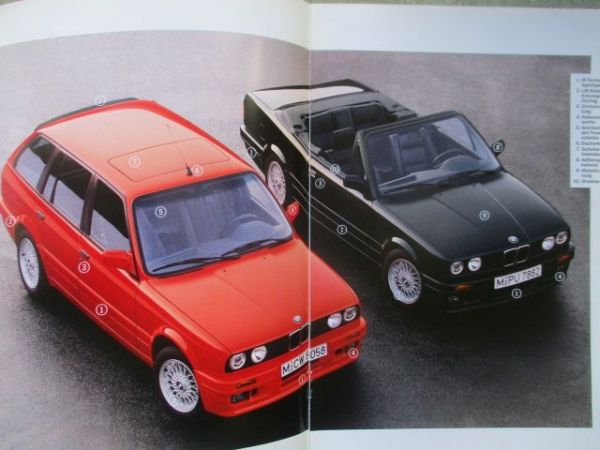 BMW 3er Sonderausstattung Touring und Cabrio E30 September 1992