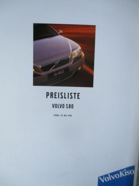 Volvo Preisliste Oktober 1998